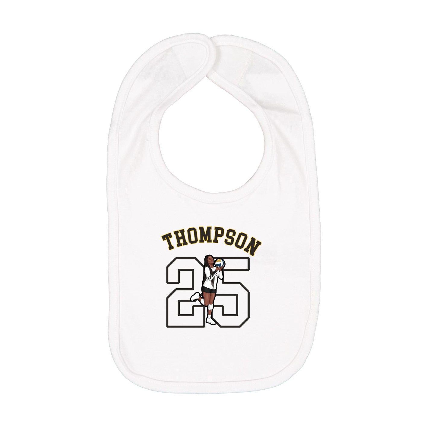 Infant Bib — Shirsey Arch in White