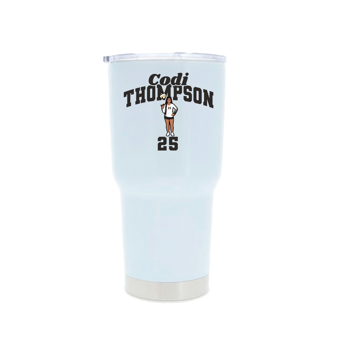 30oz Stainless Steel Tumbler — Signature Arch in White