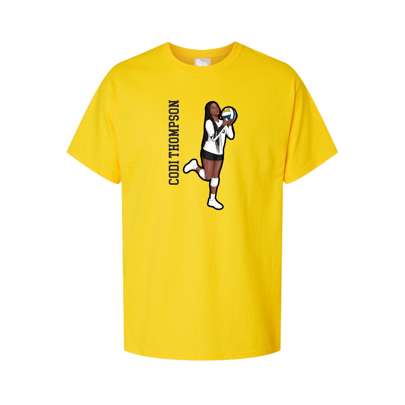 Tee — Name Vertical in Gold