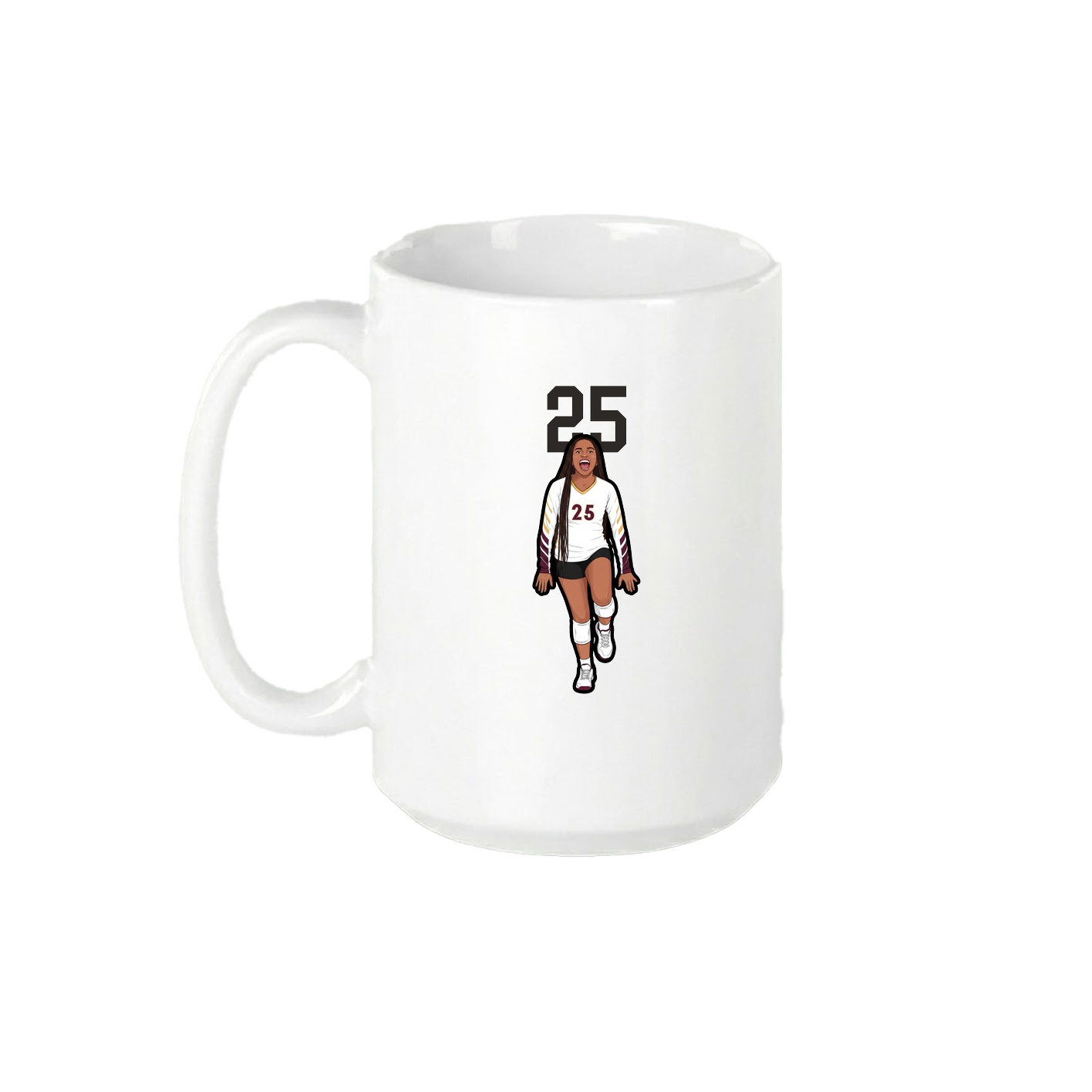 15oz Coffee Mug — Number Top in White