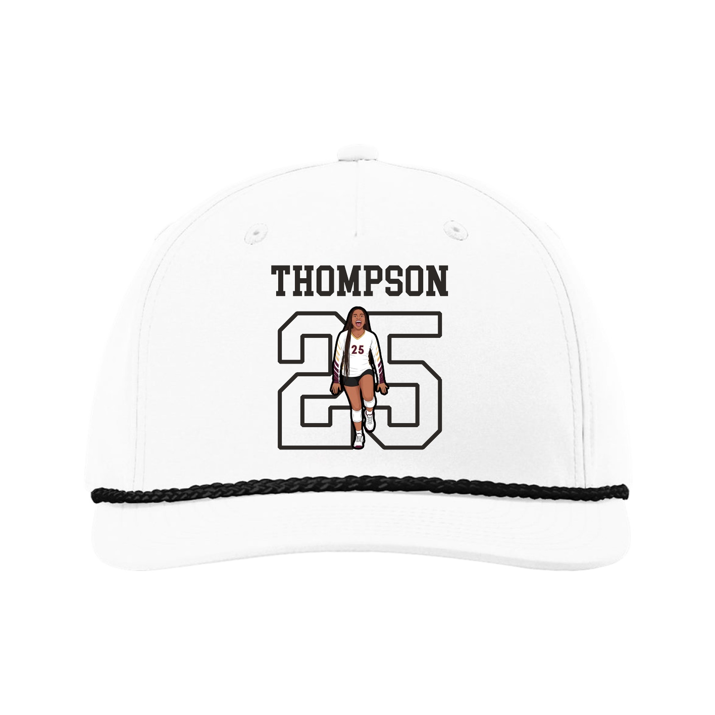 Five-Panel Classic Rope Cap — Shirsey in White