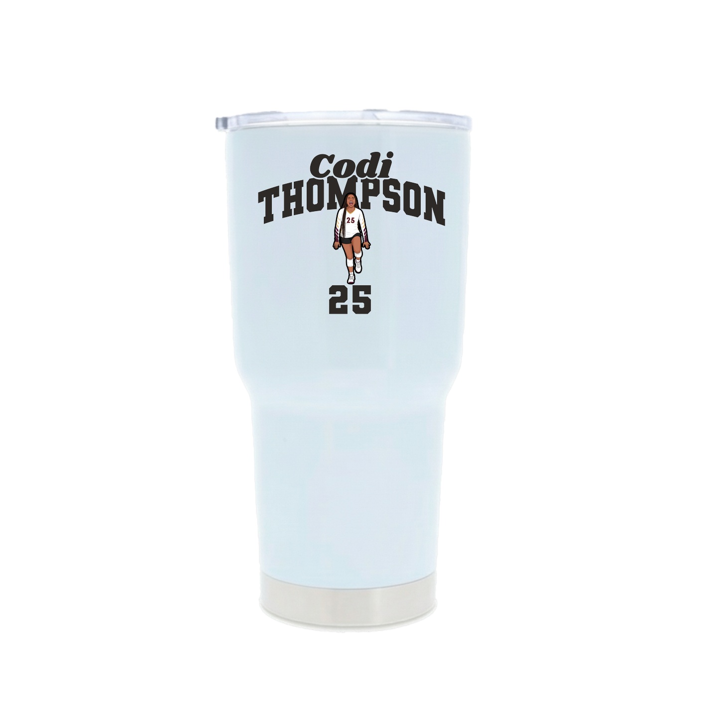 30oz Stainless Steel Tumbler — Signature Arch in White