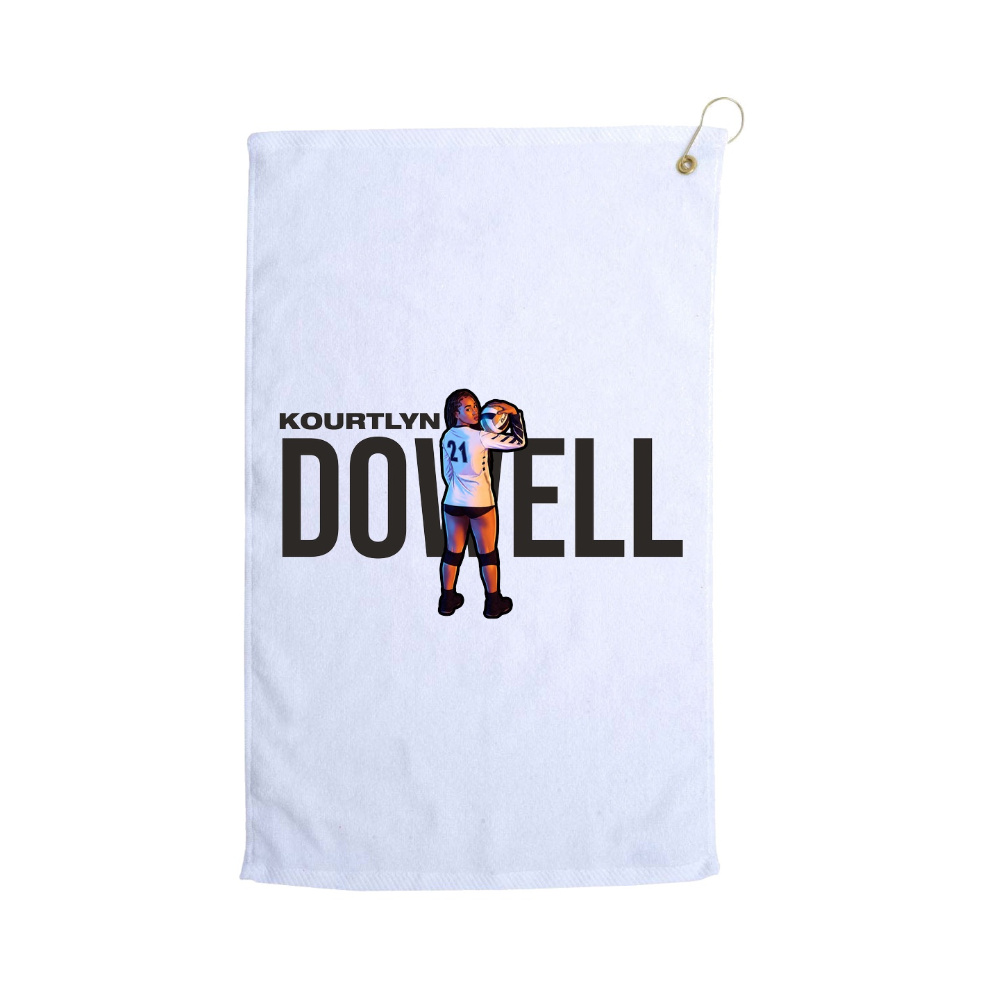 Golf Towel — Player Name in White