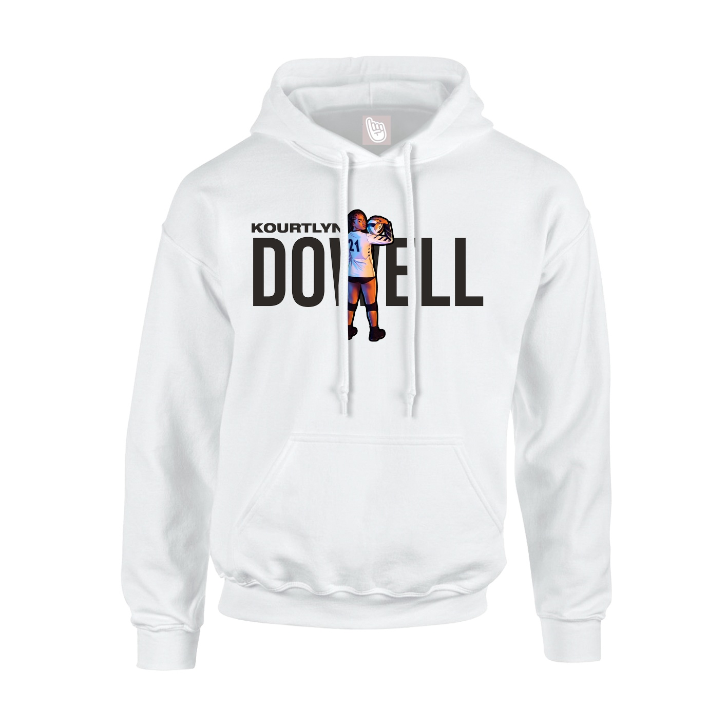 Hoodie — Player Name in White
