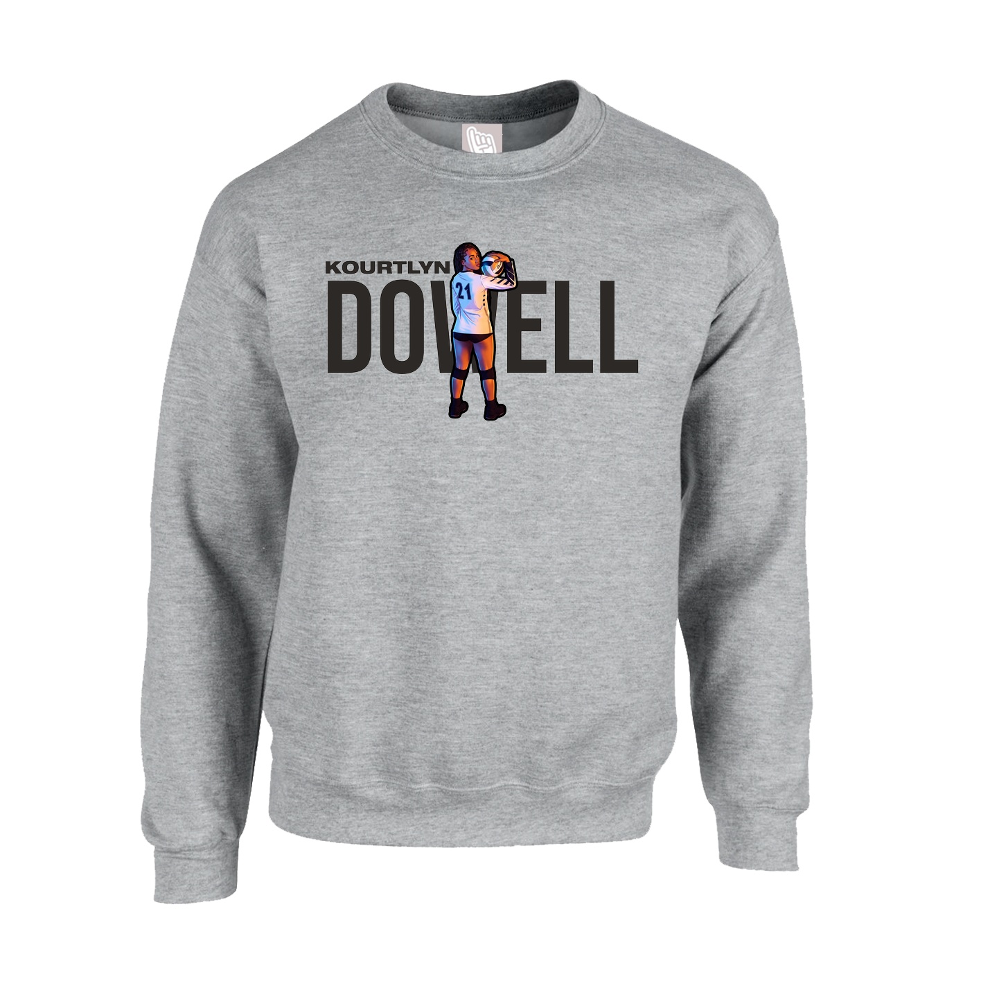 Fleece Crew — Player Name in Grey