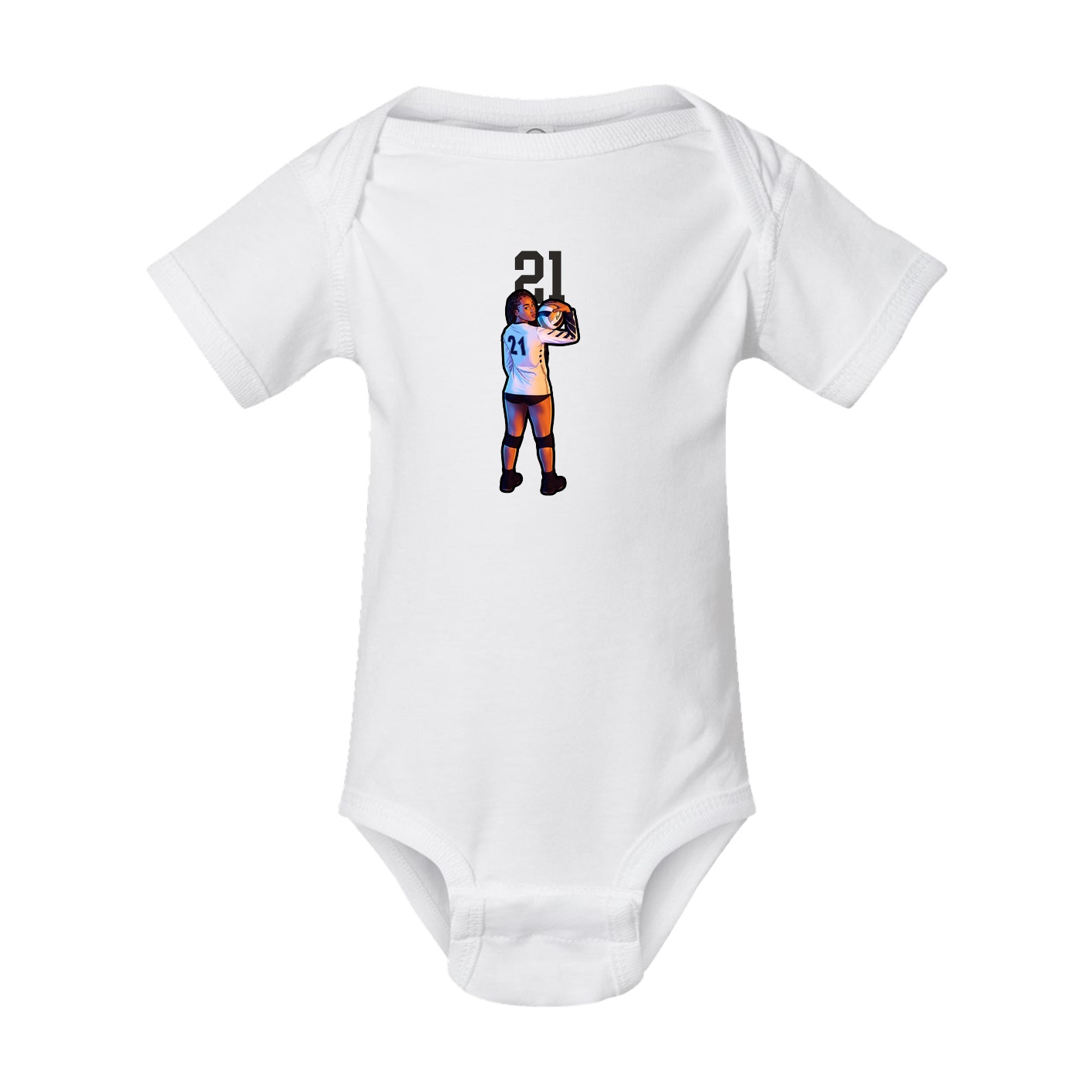 Baby Onesie — Number Top in White