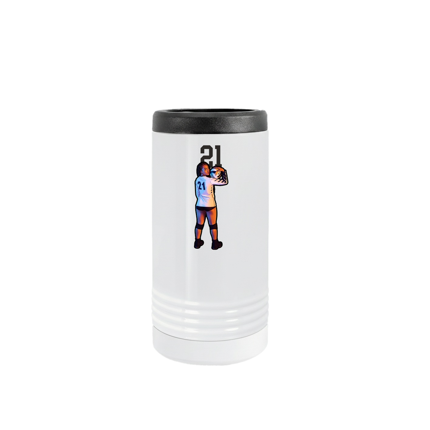 Slim Beverage Holder — Number Top in White