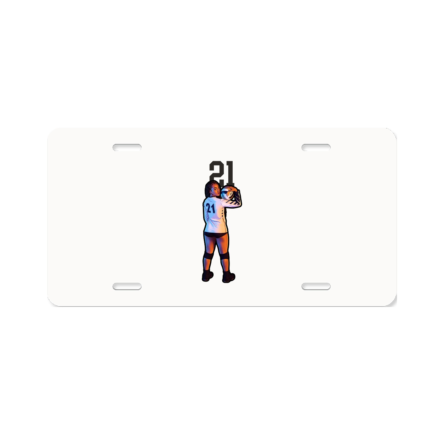 License Plate — Number Top in Classic