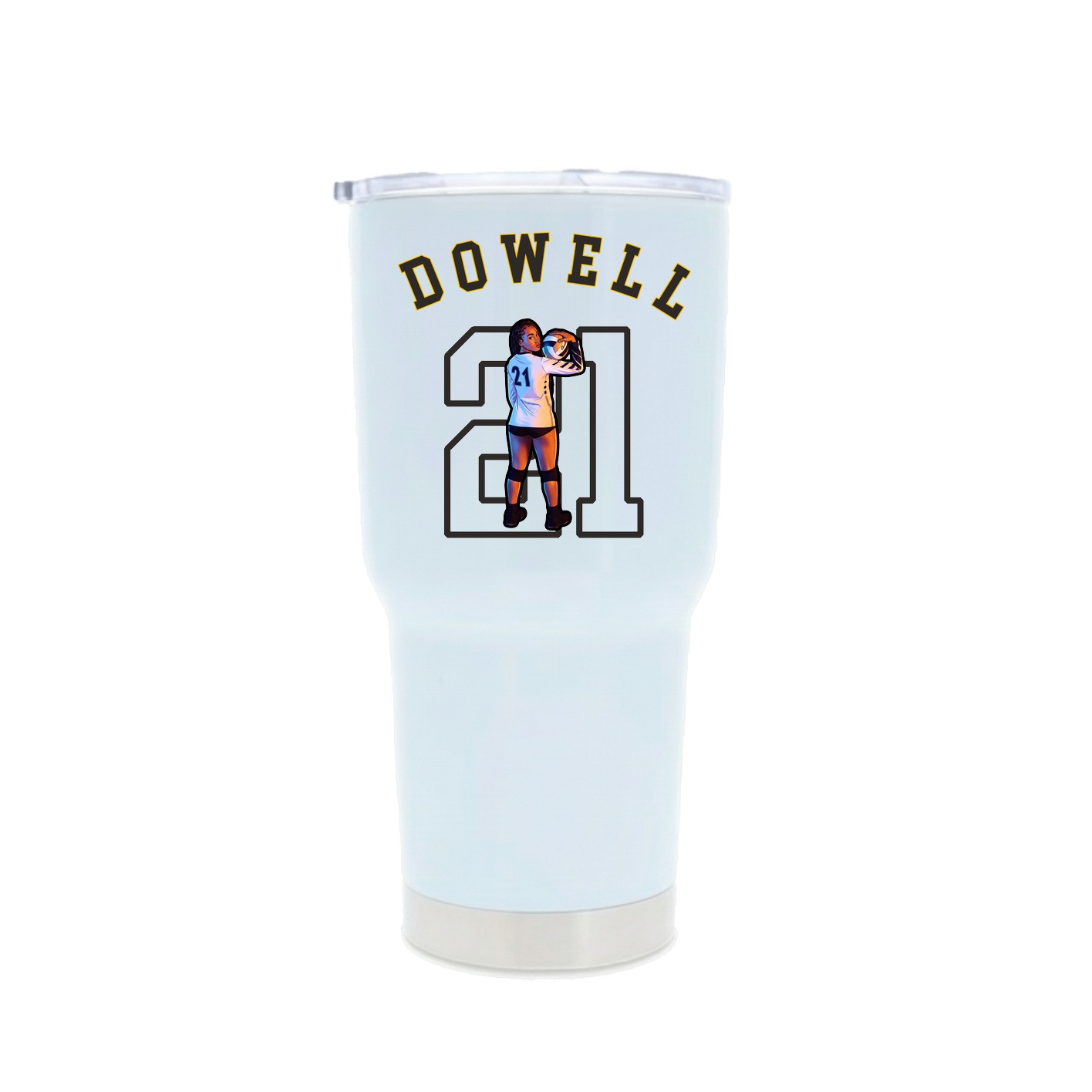 30oz Stainless Steel Tumbler — Shirsey Arch in White