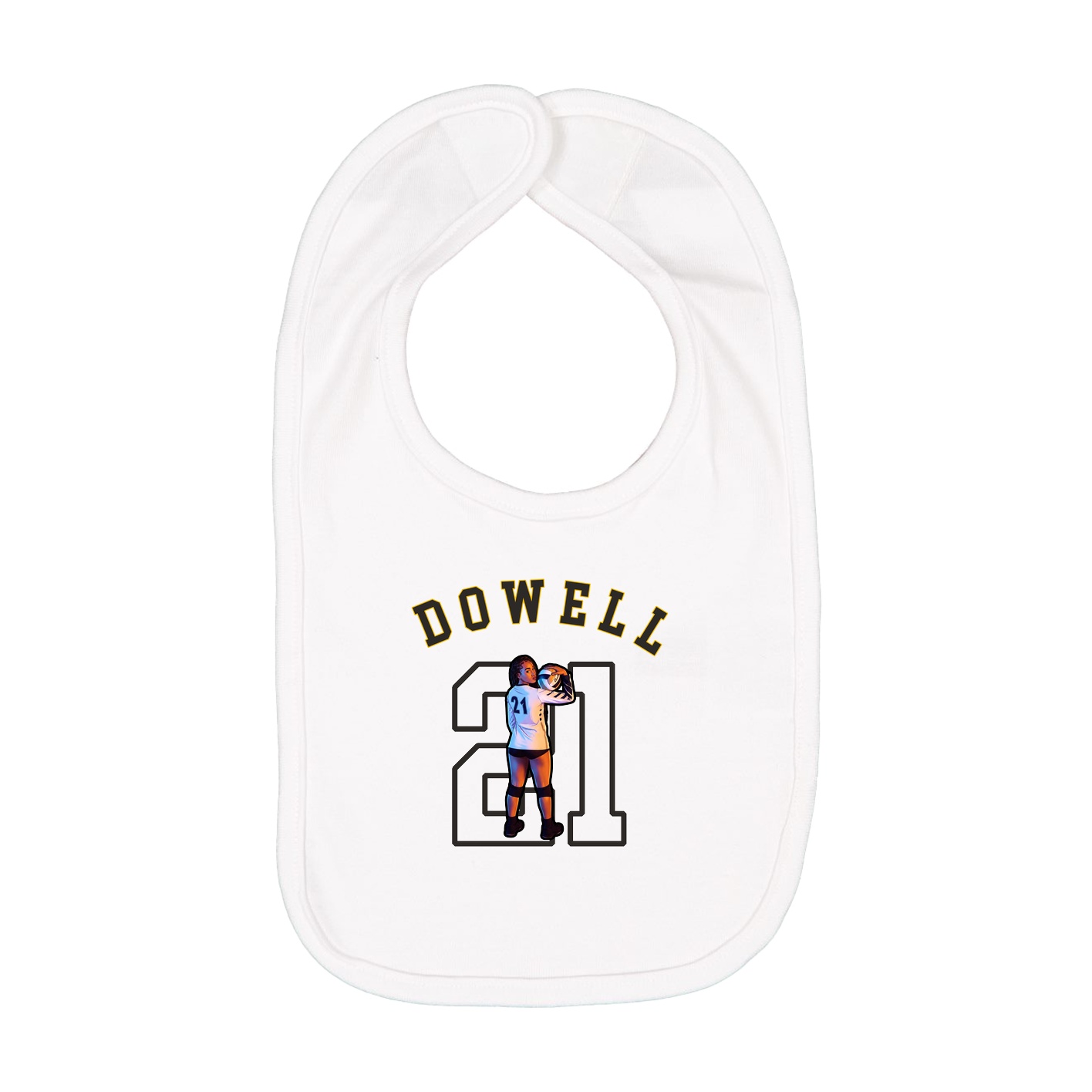Infant Bib — Shirsey Arch in White