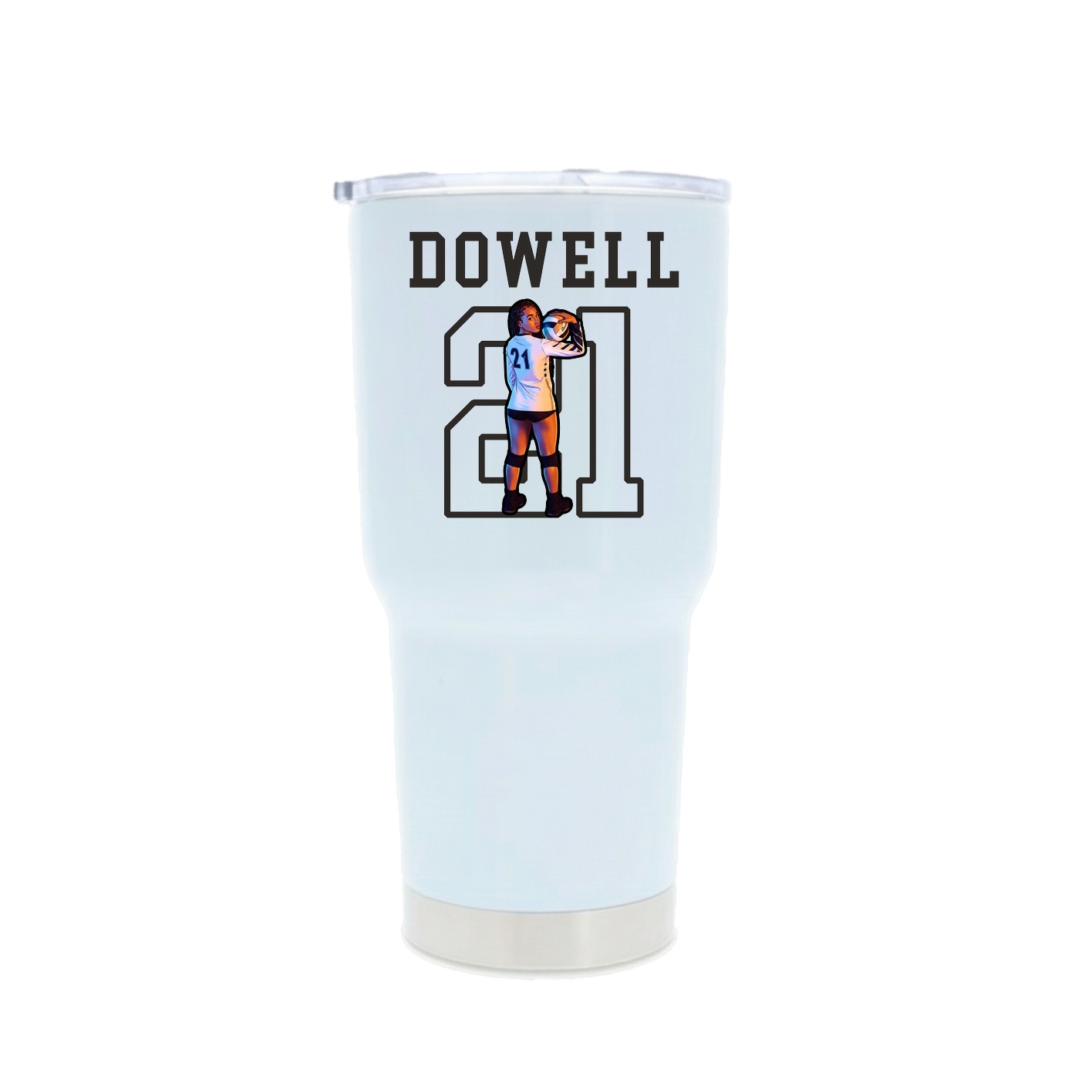 30oz Stainless Steel Tumbler — Shirsey in White
