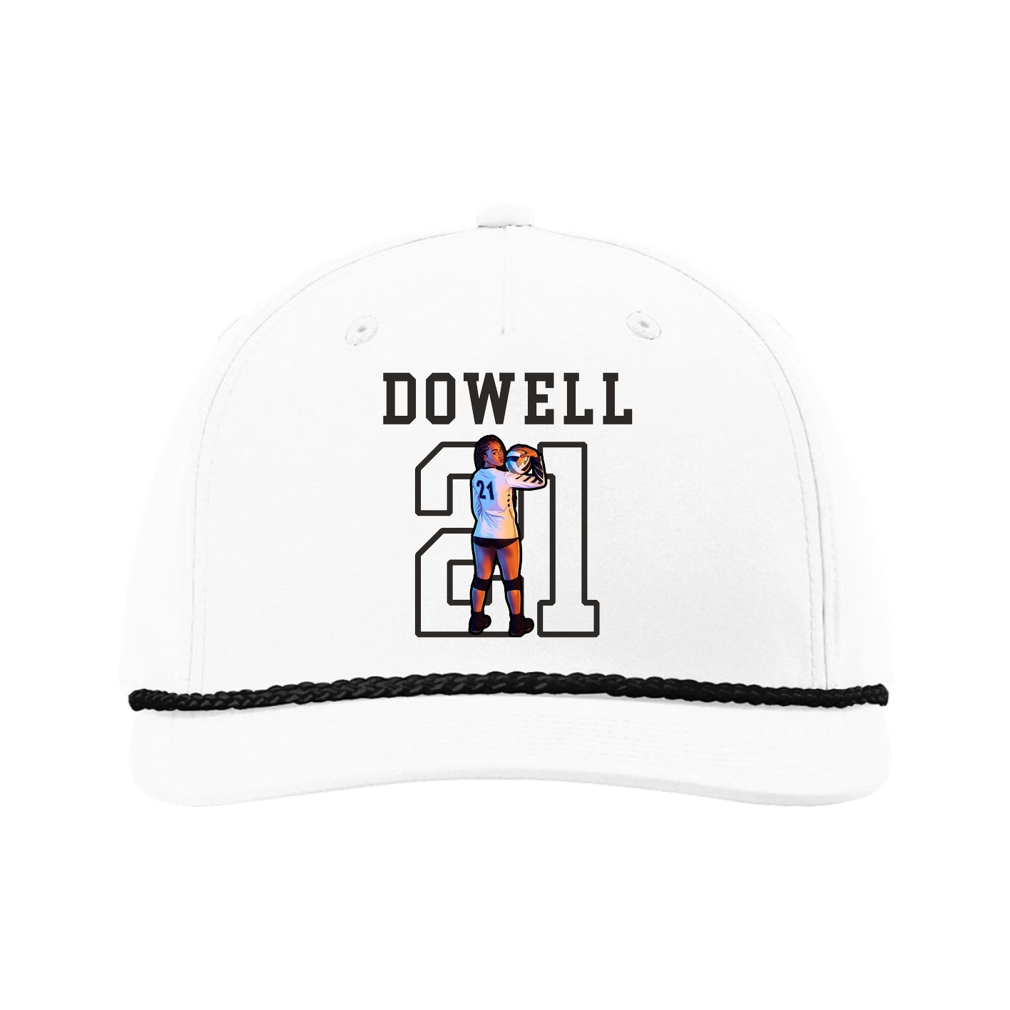 Five-Panel Classic Rope Cap — Shirsey in White