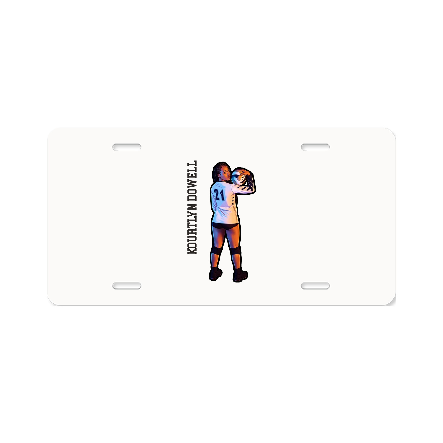 License Plate — Name Vertical in Classic