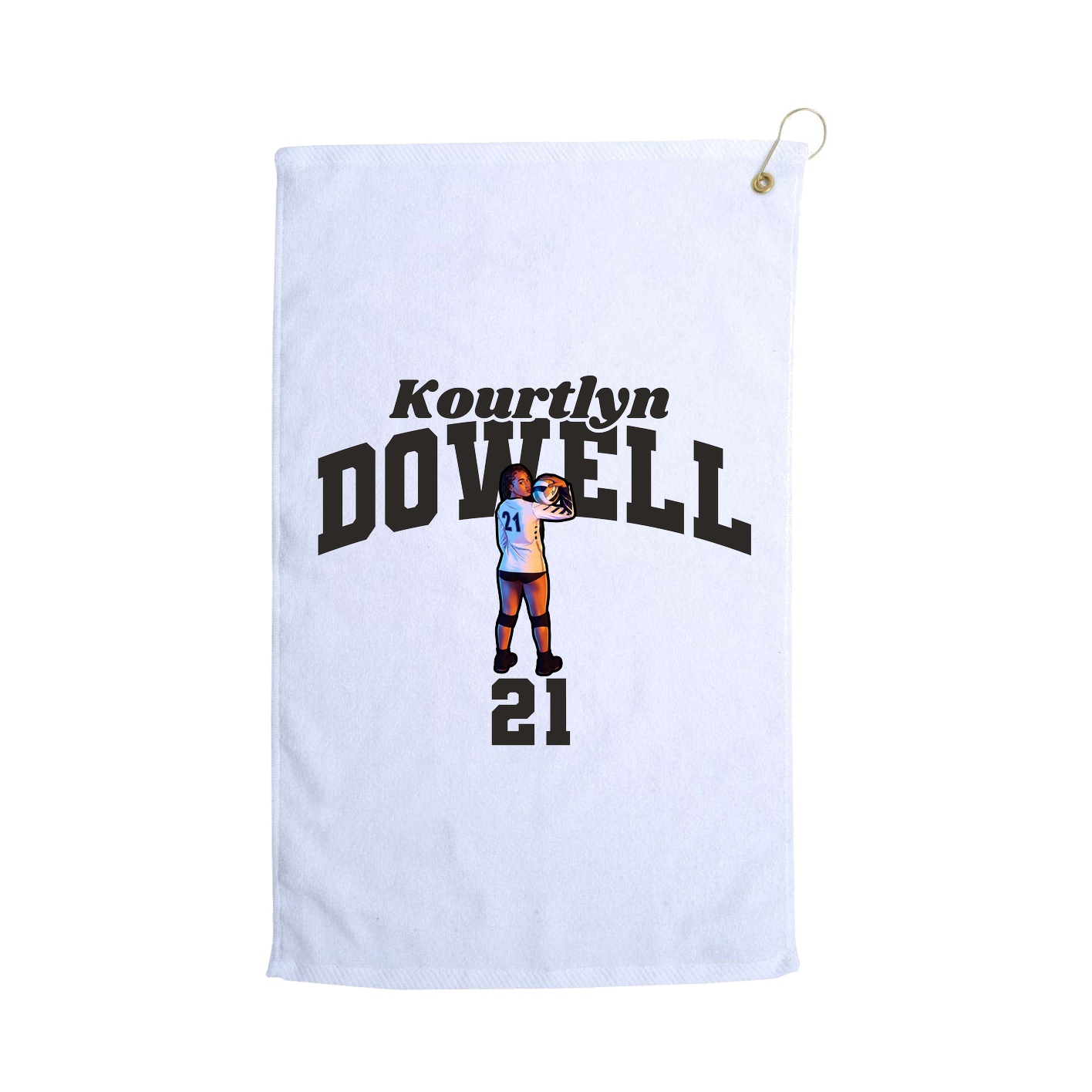 Golf Towel — Signature Arch in White