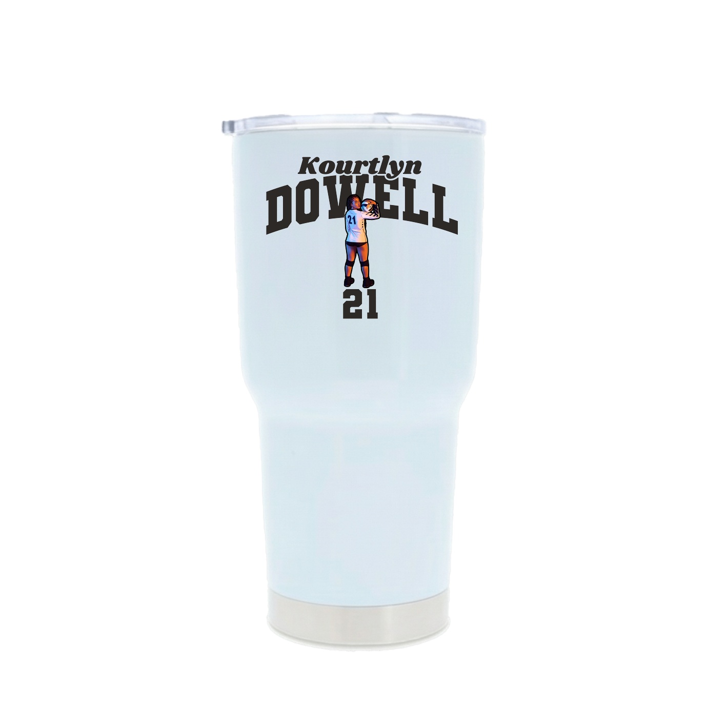 30oz Stainless Steel Tumbler — Signature Arch in White