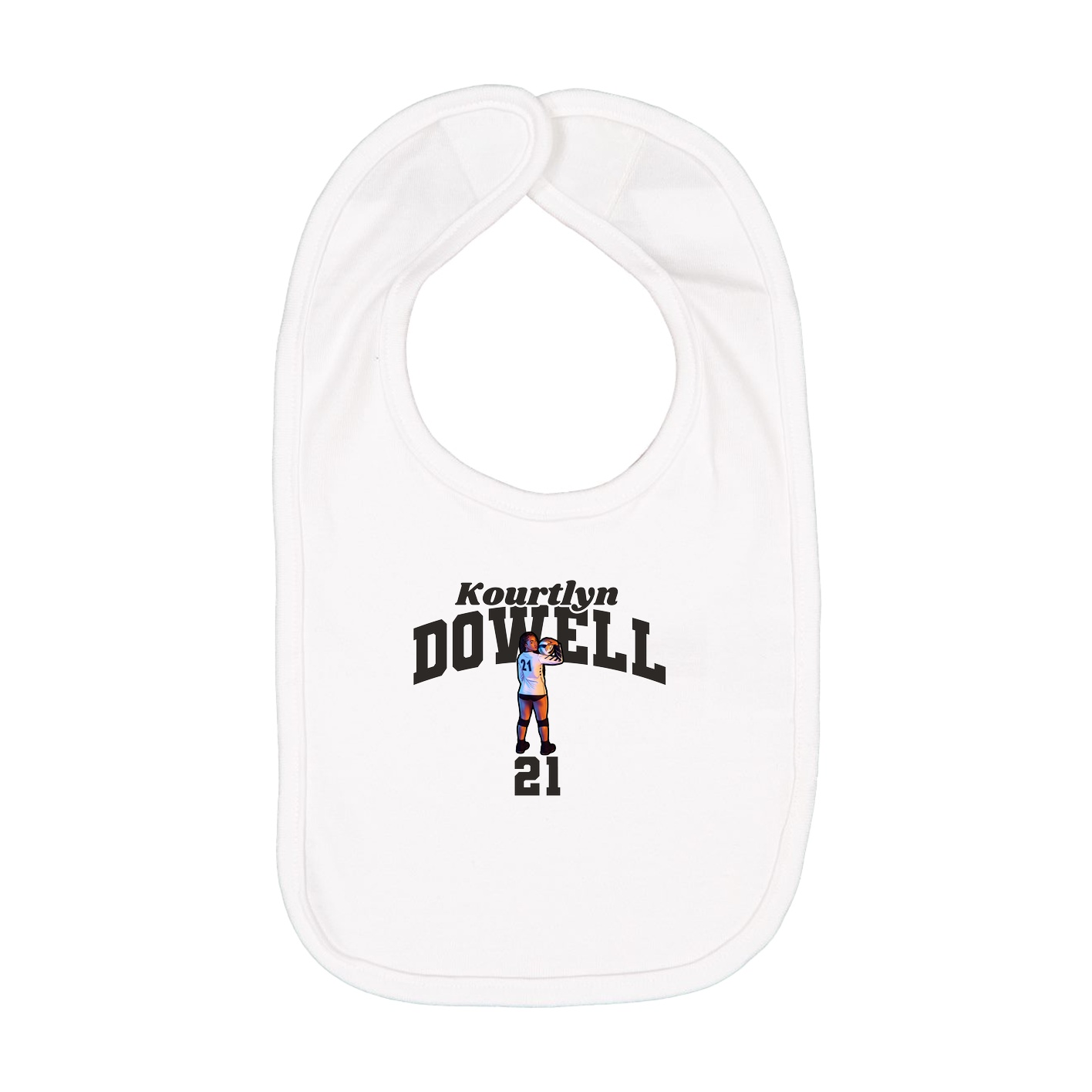Infant Bib — Signature Arch in White