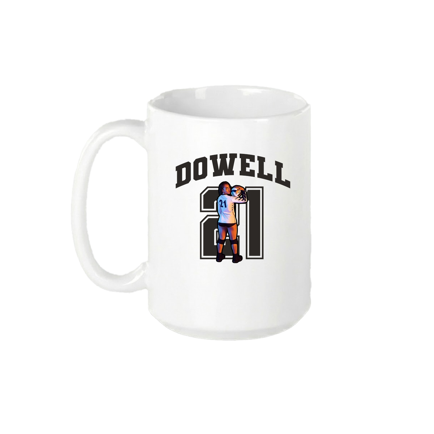 15oz Coffee Mug — Number in White