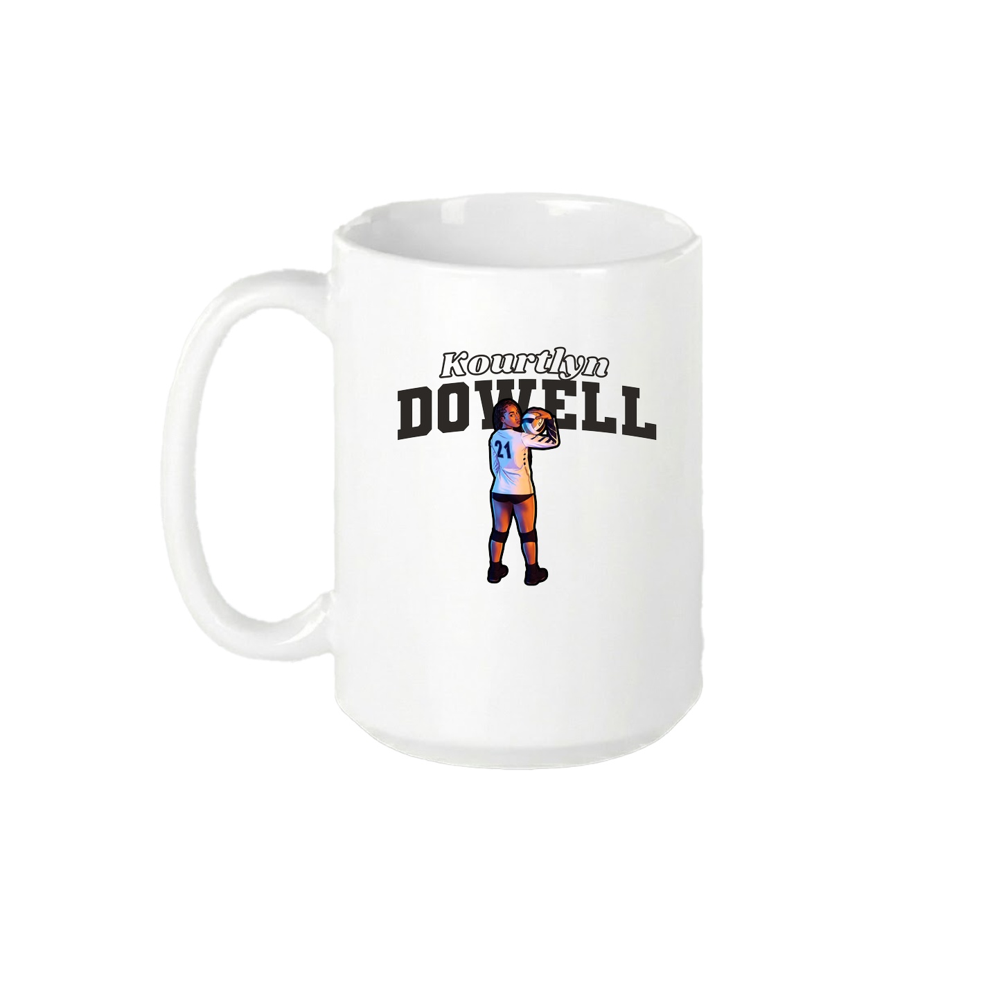 15oz Coffee Mug — Name Arch in White