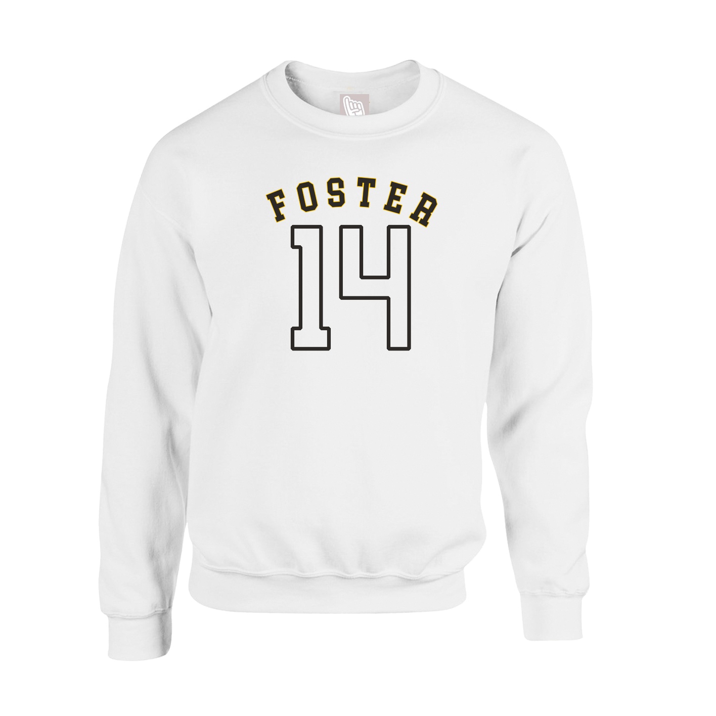 Fleece Crew — Shirsey Arch in White