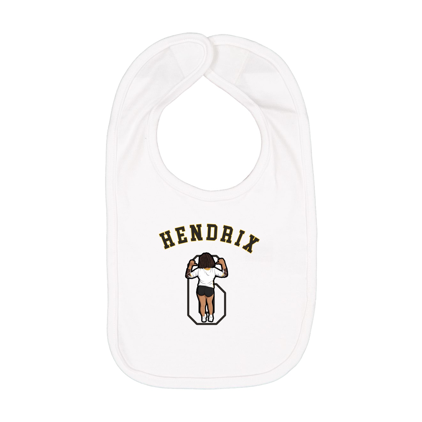 Infant Bib — Shirsey Arch in White