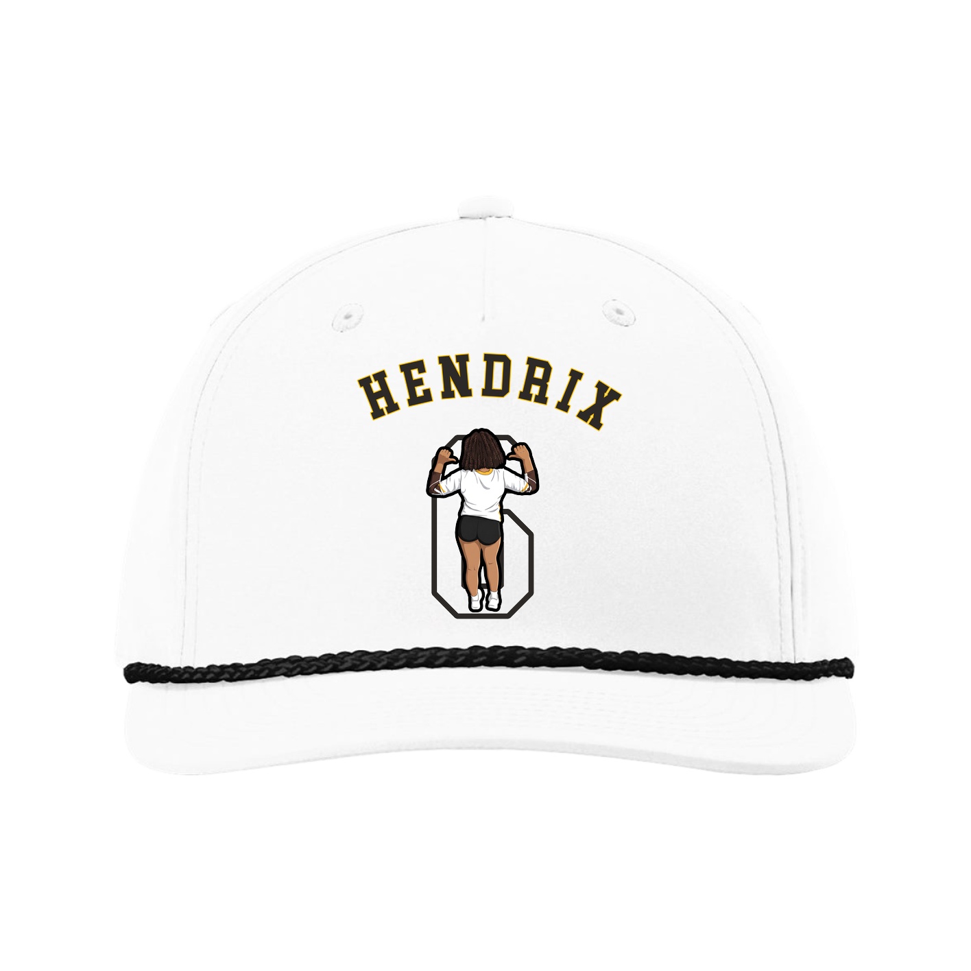 Five-Panel Classic Rope Cap — Shirsey Arch in White
