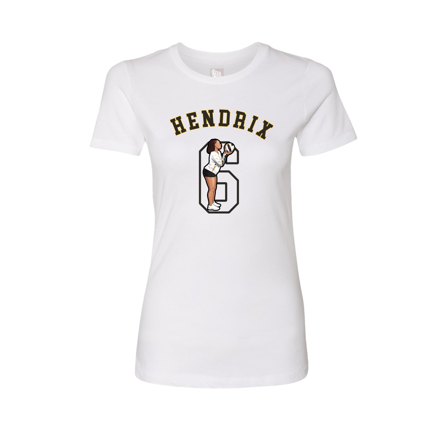 Fitted Women's Tee — Shirsey Arch in White