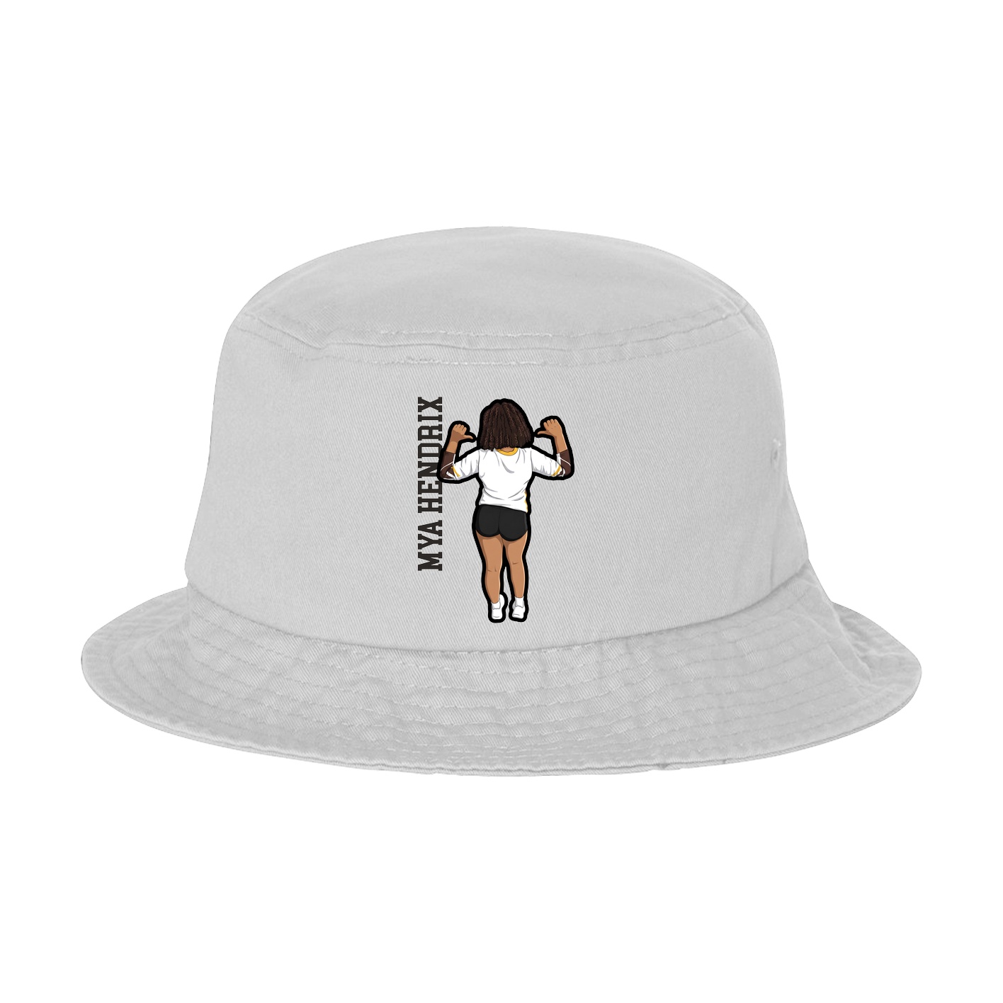 Bucket Cap — Name Vertical in White