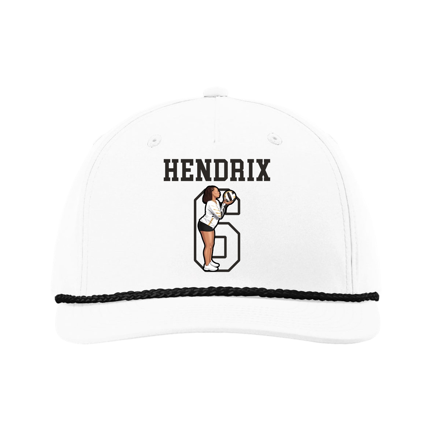 Five-Panel Classic Rope Cap — Shirsey in White