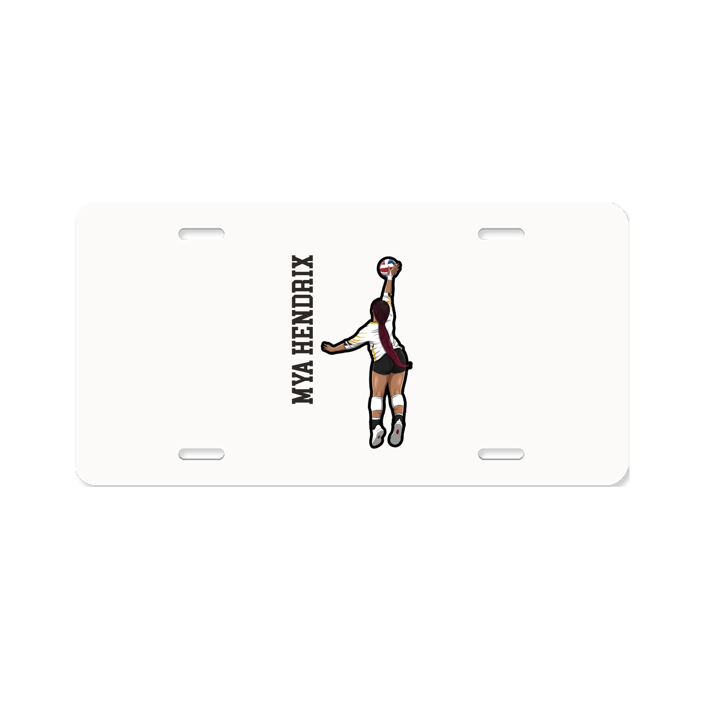 License Plate — Name Vertical in Classic