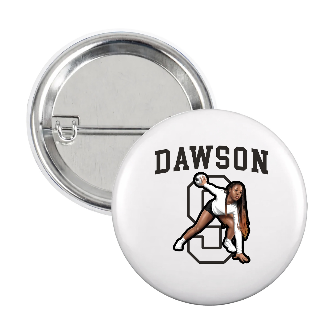 Game Day Button — Shirsey in White