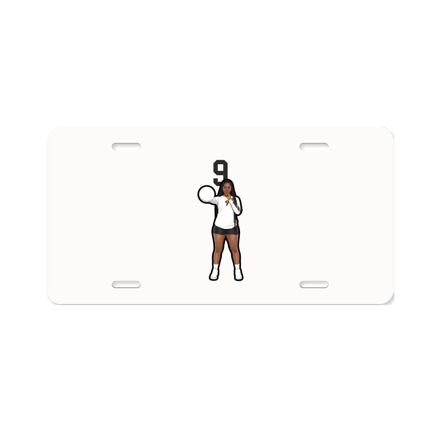 License Plate — Number Top in Classic