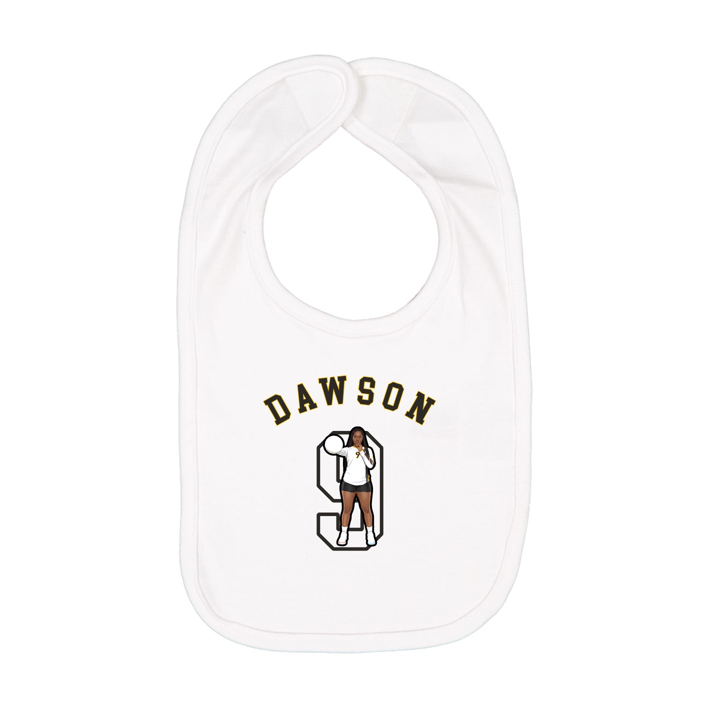 Infant Bib — Shirsey Arch in White