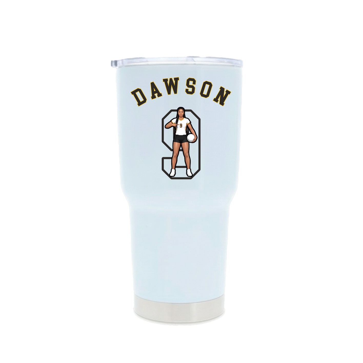 30oz Stainless Steel Tumbler — Shirsey Arch in White