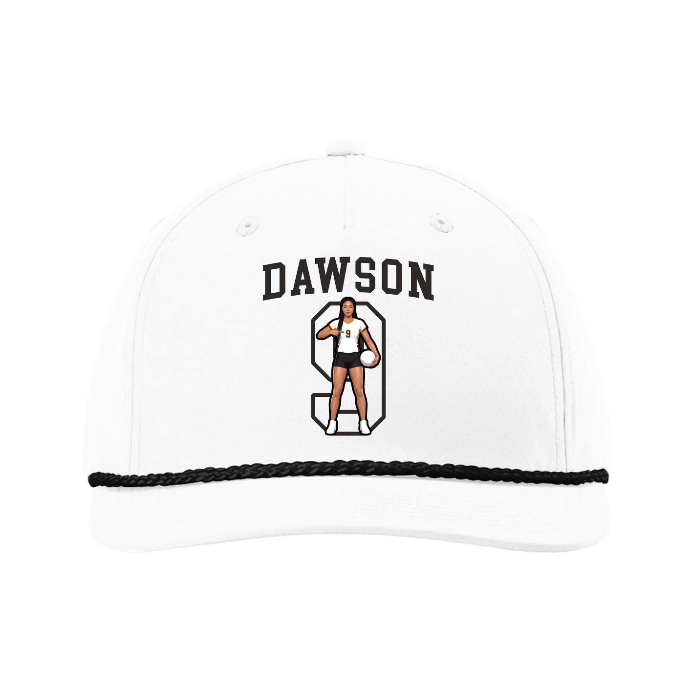 Five-Panel Classic Rope Cap — Shirsey in White