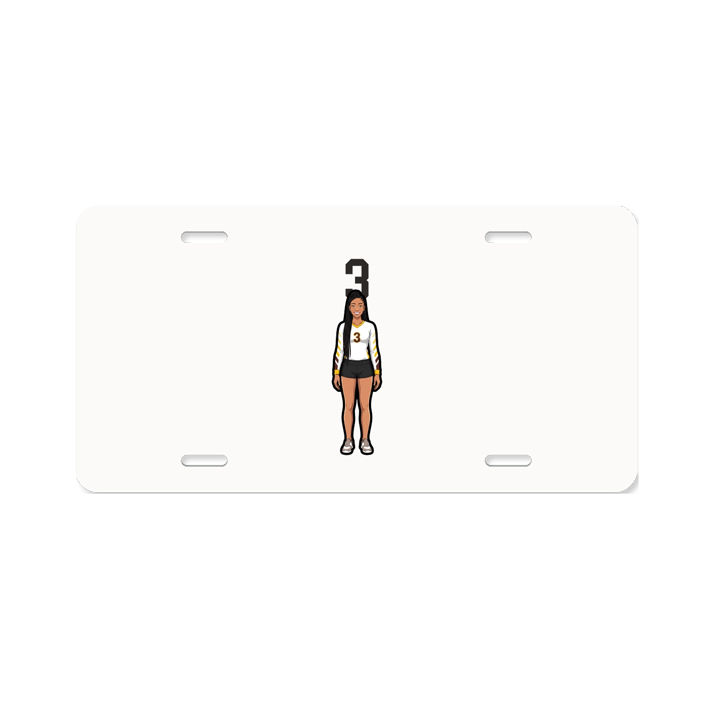 License Plate — Number Top in Classic
