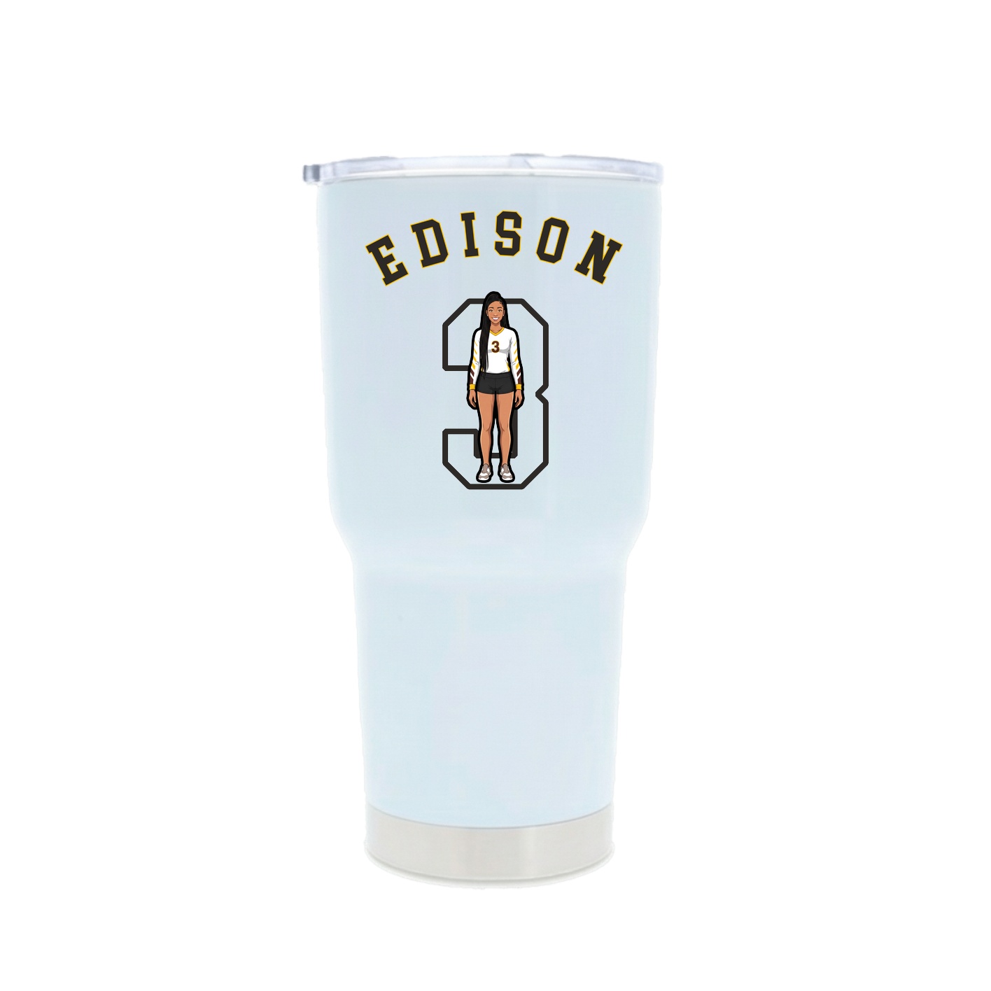 30oz Stainless Steel Tumbler — Shirsey Arch in White