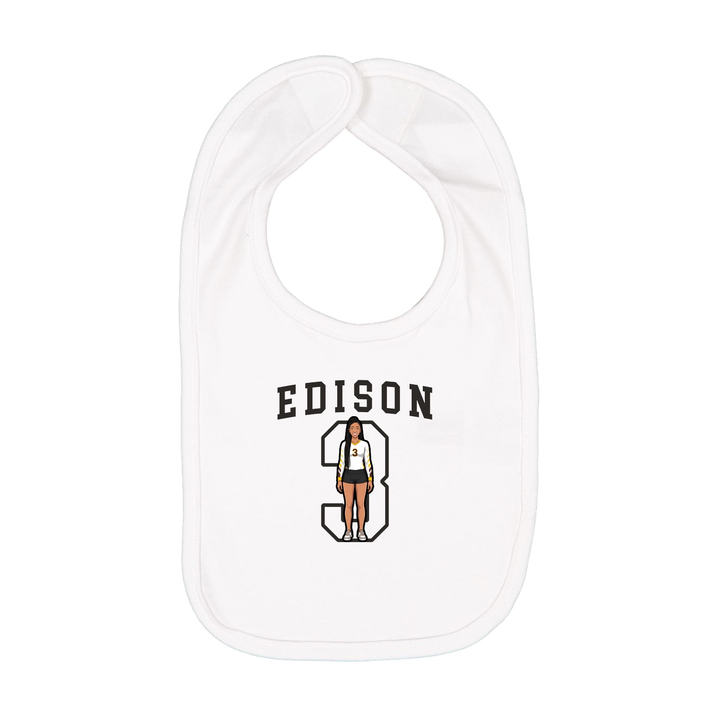 Infant Bib — Shirsey in White