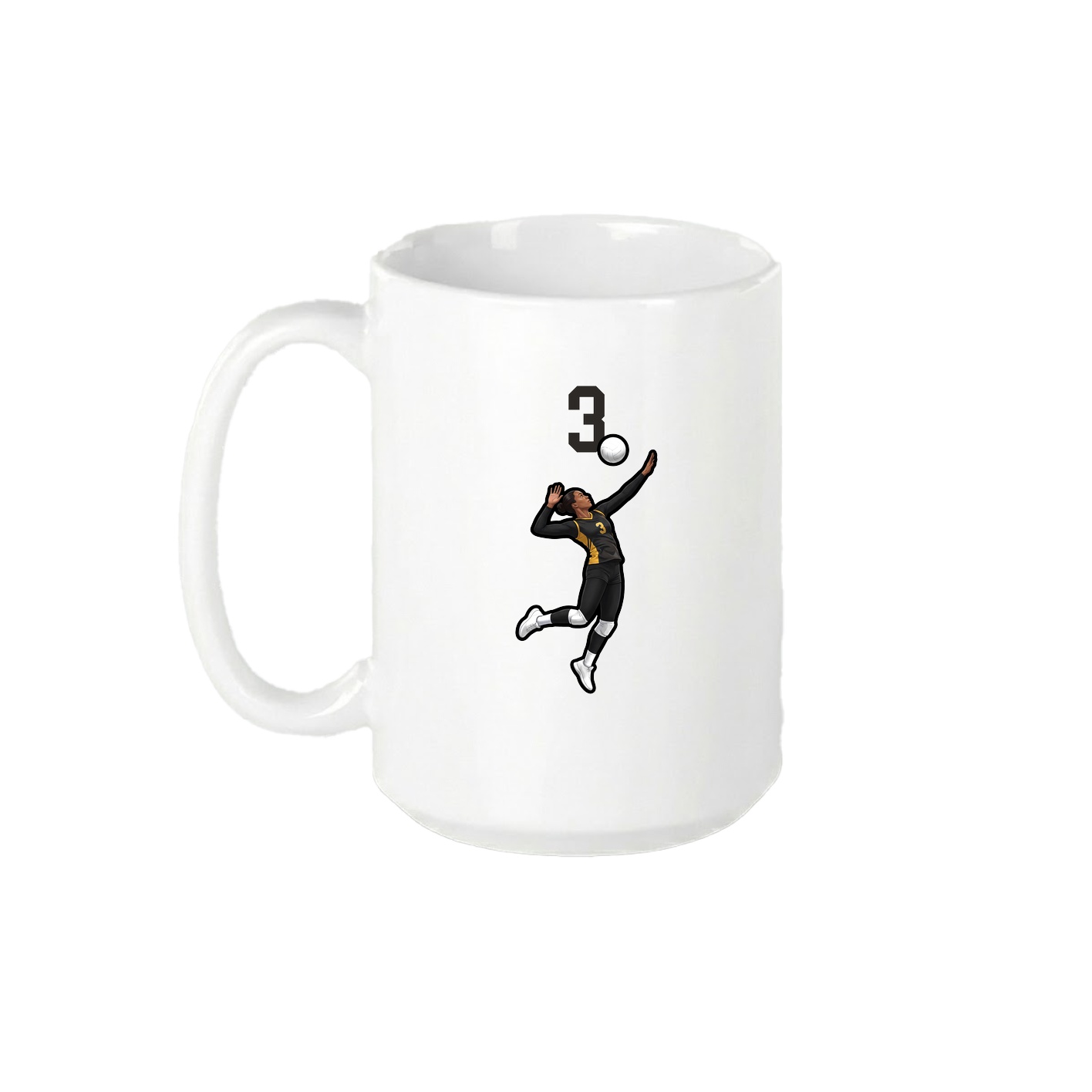 15oz Coffee Mug — Number Top in White