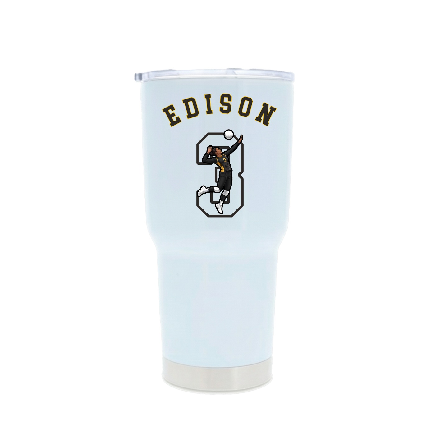 30oz Stainless Steel Tumbler — Shirsey Arch in White
