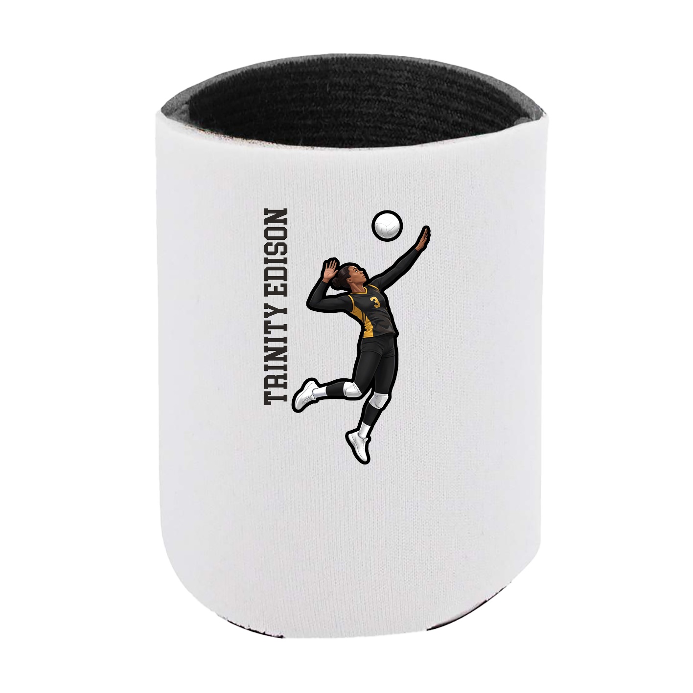 Can Holder — Name Vertical in White