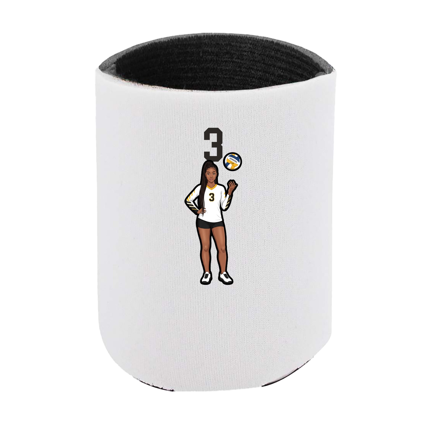 Can Holder — Number Top in White