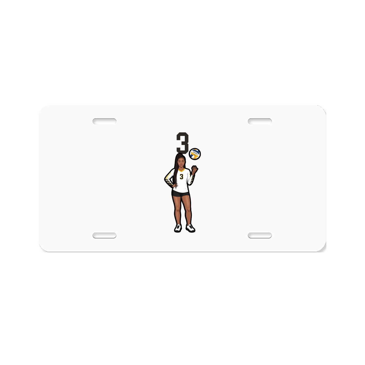 License Plate — Number Top in Classic