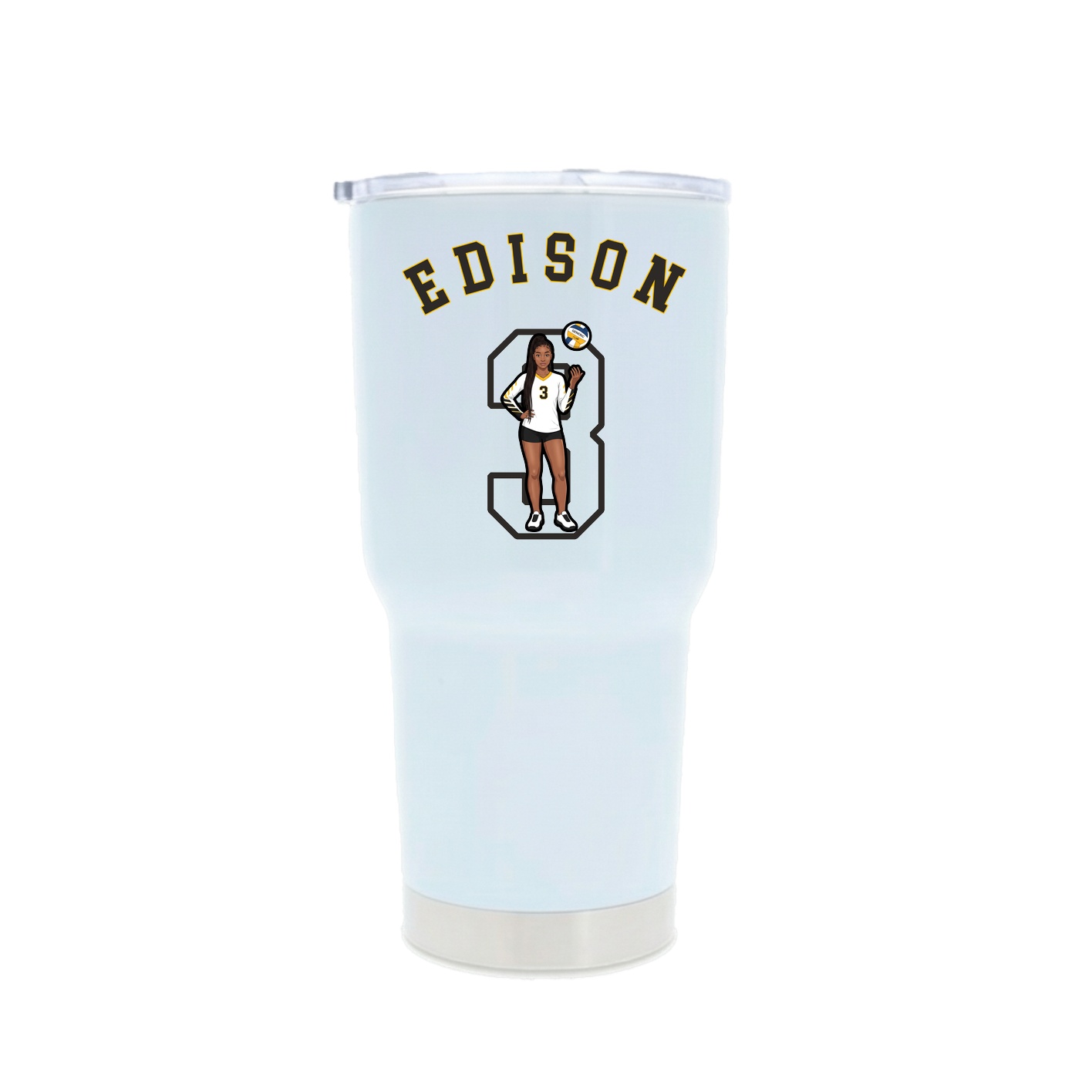 30oz Stainless Steel Tumbler — Shirsey Arch in White