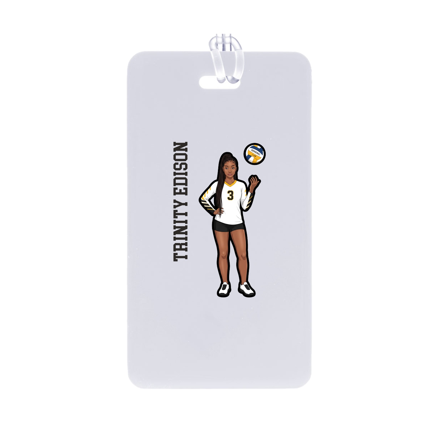 Bag Tag — Name Vertical in Classic