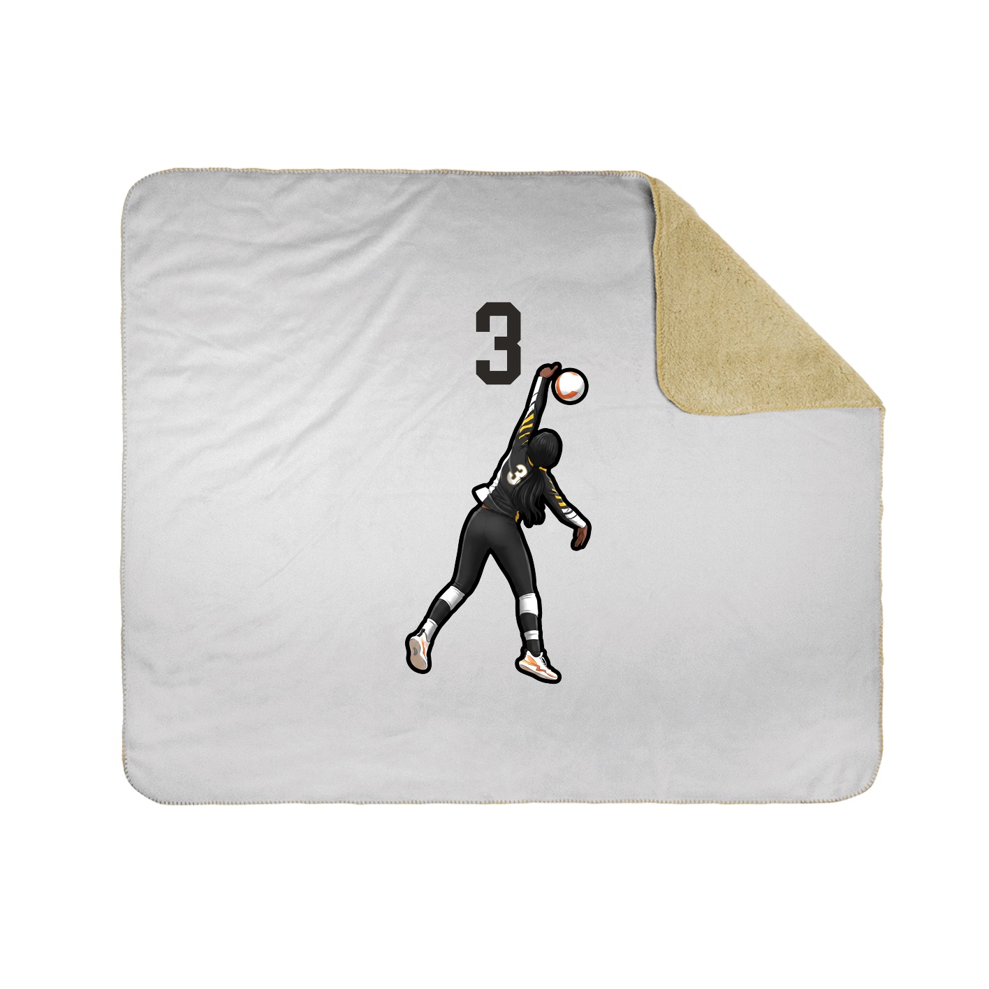 Throw Blanket — Number Top in White