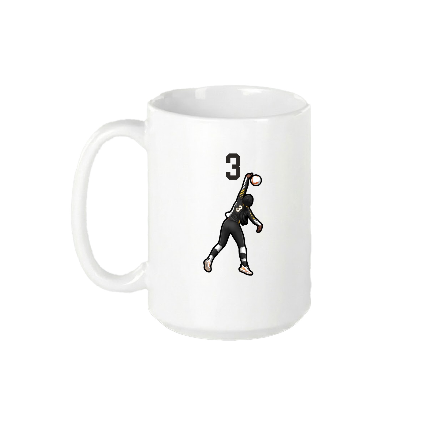 15oz Coffee Mug — Number Top in White