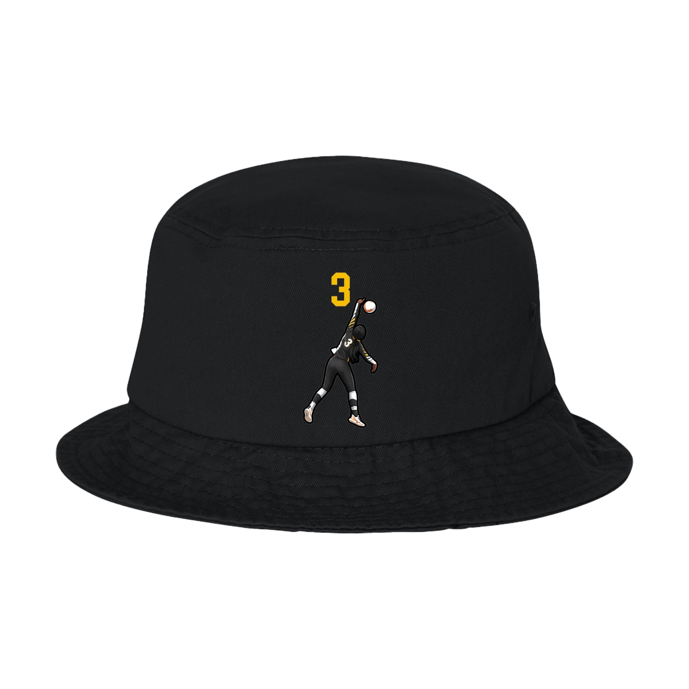 Bucket Cap — Number Top in Black