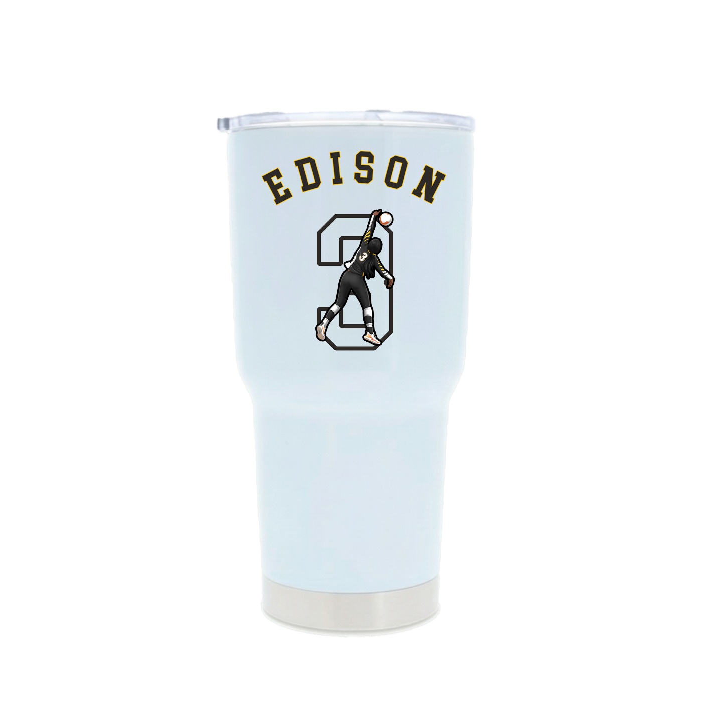 30oz Stainless Steel Tumbler — Shirsey Arch in White