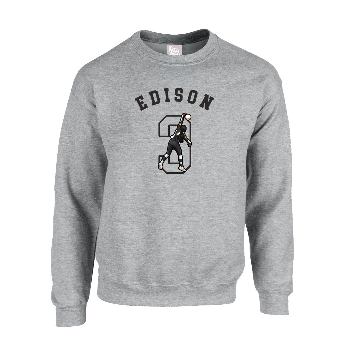 Fleece Crew — Shirsey Arch in Grey