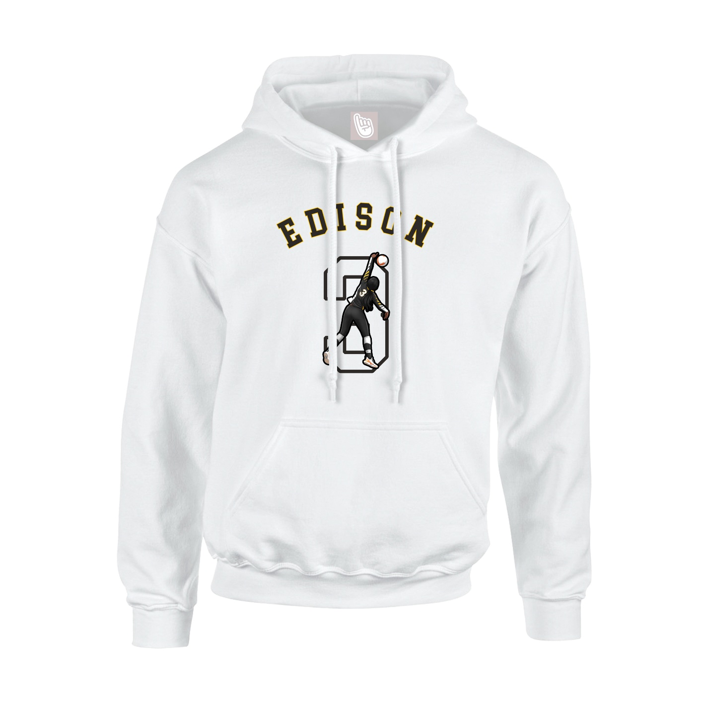 Youth Hoodie — Shirsey Arch in White
